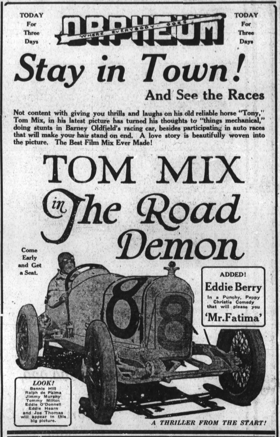 Tom Mix Racing Movie | First Super Speedway